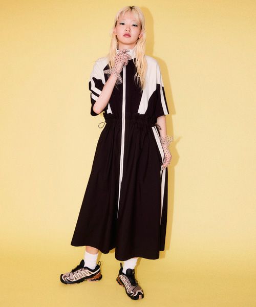 CND TRACK JERSEY DRESS | Candy Stripper（キャンディ