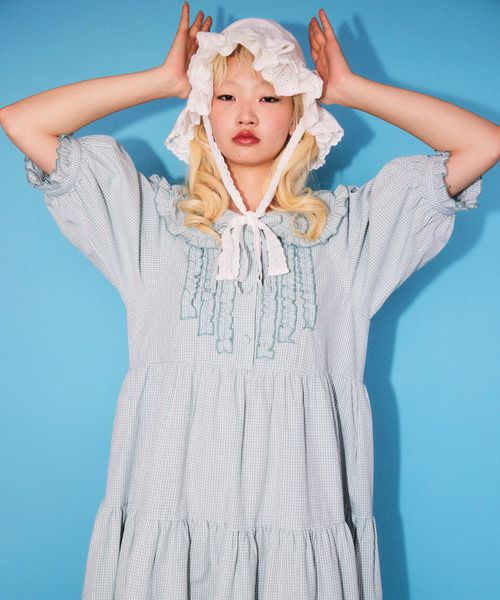 美品　Candy Stripper FRILL PLEATS ONE-PIECE SHIRLEY FRILL DRESS | Candy Stripper（キャンディ