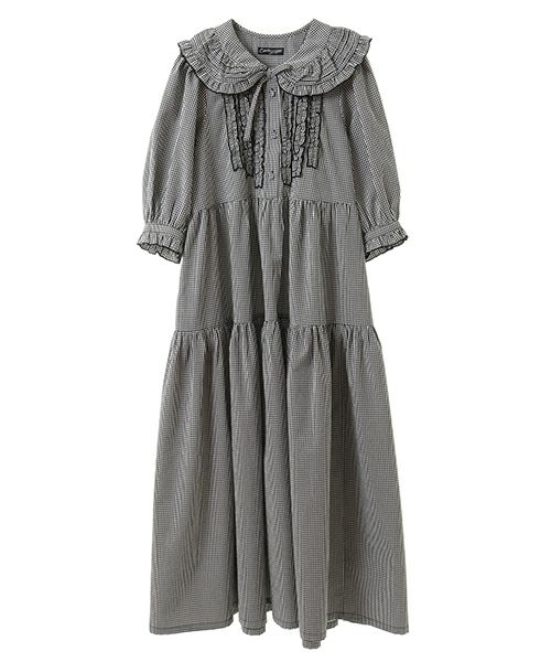 美品　Candy Stripper FRILL PLEATS ONE-PIECE セール】SHIRLEY FRILL ドレス（ワンピース）｜Candy Stripper