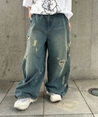 Candy Stripper デニム パンツ ダメージ ヴィンテージ 新品未使用 DAMAGE LAYERED DENIM パンツ（デニムパンツ）｜Candy Stripper