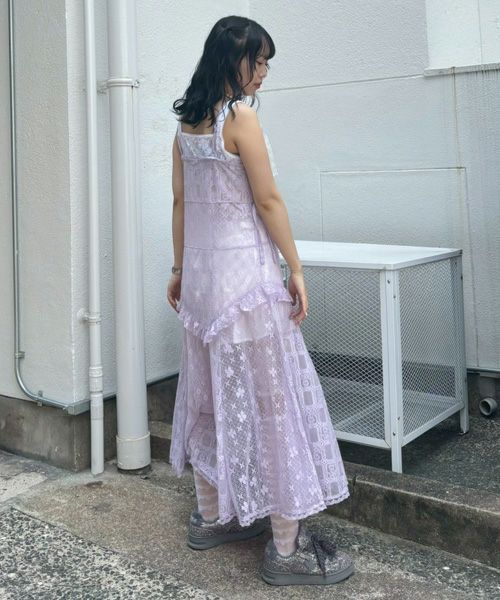 ワンピース WILLFULLY chemical lace patchwork OP chemical lace patchwork OP（ワンピース）｜WILLFULLY（ウィル