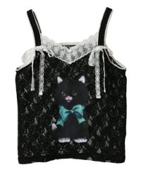 キャンディストリッパー BLACK CAT LACY キャミソール ブルー キャンディストリッパー BLACK CAT LACY キャミソール ブルー