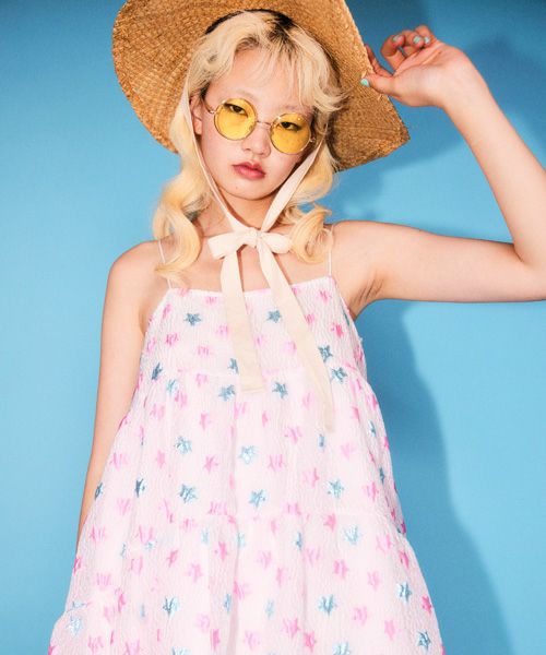 STAR JACQUARD SHEER ドレス（ワンピース）｜Candy Stripper