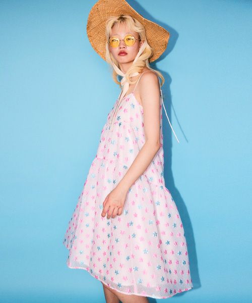 STAR JACQUARD SHEER ドレス（ワンピース）｜Candy Stripper
