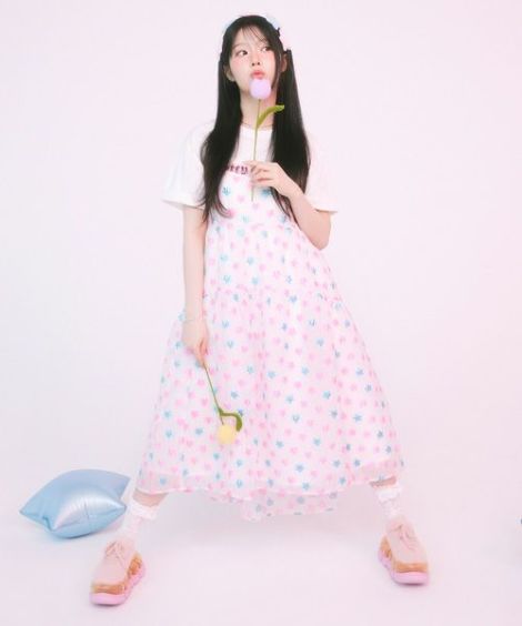 STAR JACQUARD SHEER DRESS