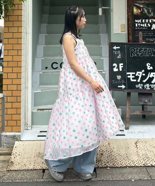 STAR JACQUARD SHEER DRESS | Candy Stripper（キャンディ