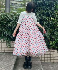 Candystripper 星柄　ワンピース Candystripper 星柄 ワンピース STAR JACQUARD SHEER DRESS