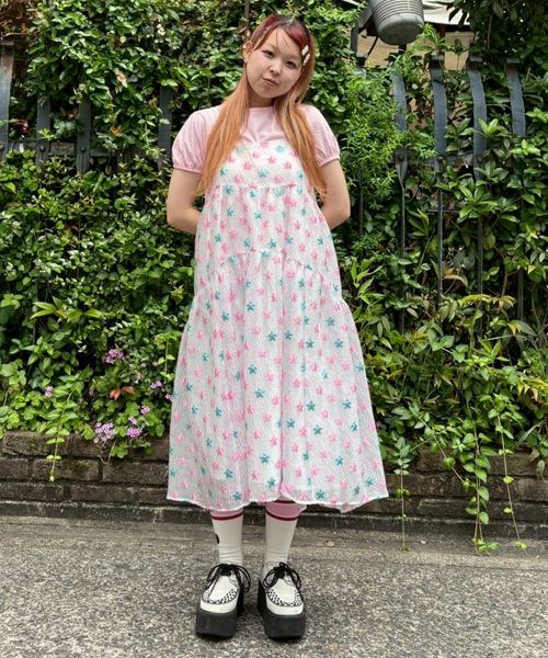 キャンディーストリッパーSTAR JACQUARD DRESS STAR JACQUARD SHEER DRESS | Candy Stripper（キャンディ
