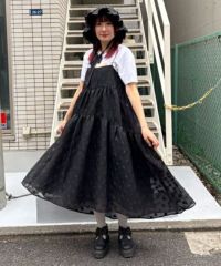 Candystripper 星柄　ワンピース STAR JACQUARD SHEER DRESS | Candy Stripper（キャンディ