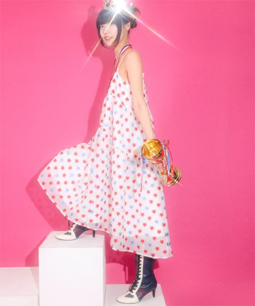 STAR JACQUARD SHEER DRESS | Candy Stripper（キャンディ