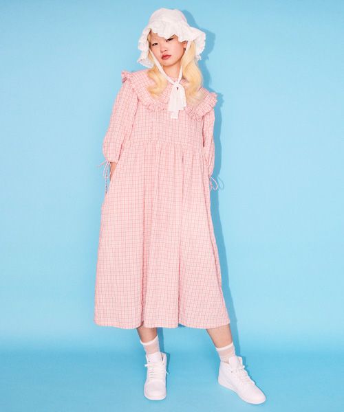 【あ！！】Candy Stripper ポロシャツ　ワンピチェック柄　襟 SUMMER TIME CHECK ONE-PIECE | Candy Stripper（キャンディ