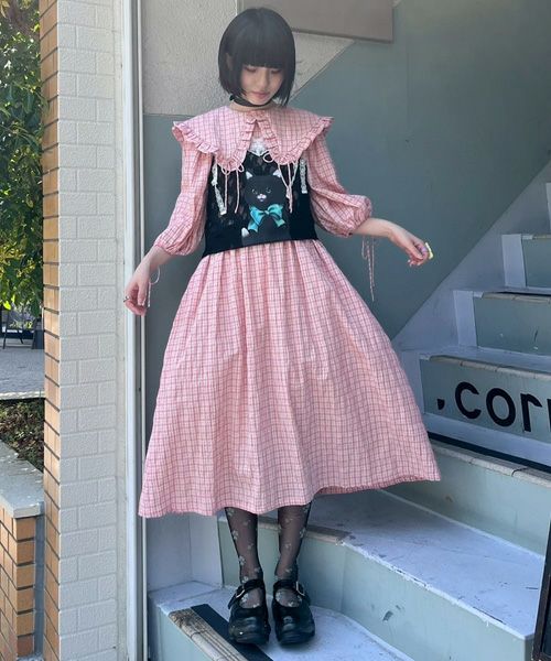 SUMMER TIME CHECK ONE-PIECE | Candy Stripper（キャンディ