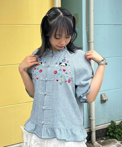 FLOWER PEPE CHINA BLOUSE
