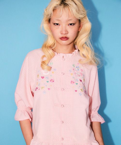 FLOWER PEPE CHINA BLOUSE | Candy Stripper（キャンディ ストリッパー