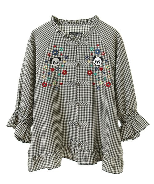 FLOWER PEPE CHINA BLOUSE | Candy Stripper（キャンディ ストリッパー