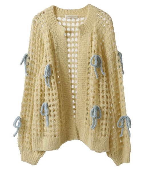 カーディガン RIBBON KNIT カーディガン レディース ROPE' PICNIC カーディガン ミラノリブ金ボタンニット