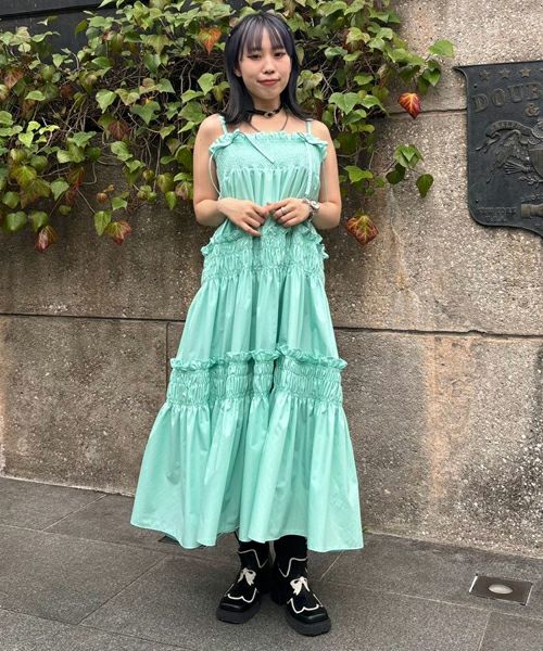 Candy Stripper MATURE SHIRRING ドレス セール】MATURE SHIRRING ドレス（ワンピース）｜Candy Stripper