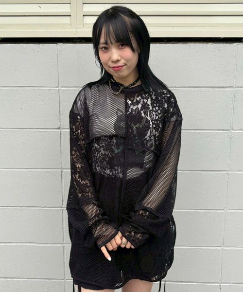 トップス PELLICULE garter lacepattern S561e68e5751d48c8bc49b260ed1aa