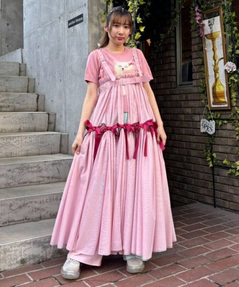 FULL OF RIBBON HARNESS TULLE SKIRT