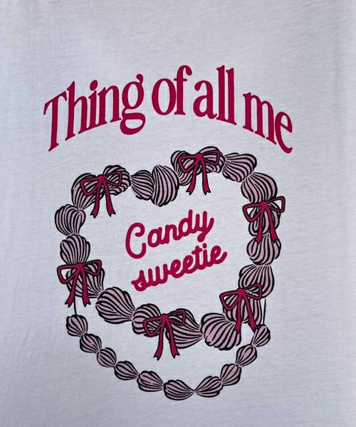 【未使用新品】CANDY SWEETIE BIG BIG Tシャツ ホワイト Candy Stripper tシャツ CANDY SWEETIE BIG Tシャツ レディース