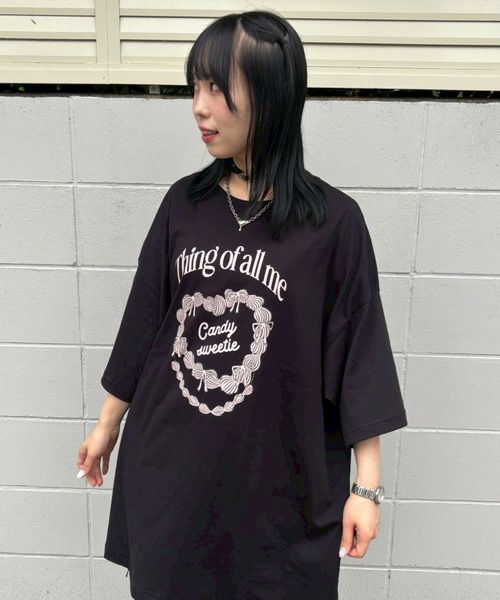 Candy Stripper｜FLUFFY CLUB BIG TEE | Rakuten Fashion(楽天