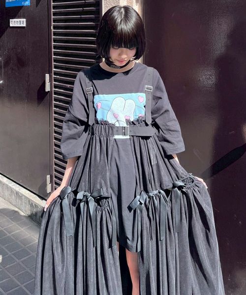 tシャツ 「nsn」siroiusagichan  BIG BIG Tシャツ レディース メンズ nsn】siroiusagichan ♡ BIG BIG TEE | Candy Stripper