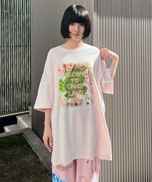 【未使用新品】CANDY SWEETIE BIG BIG Tシャツ ホワイト 未使用新品】CANDY SWEETIE BIG BIG Tシャツ ホワイト - メルカリ