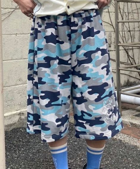 キャンディストリッパー　COMBINED WIDE EASY PANTS CAMOUFLAGE WIDE HALF PANTS | Candy Stripper（キャンディ
