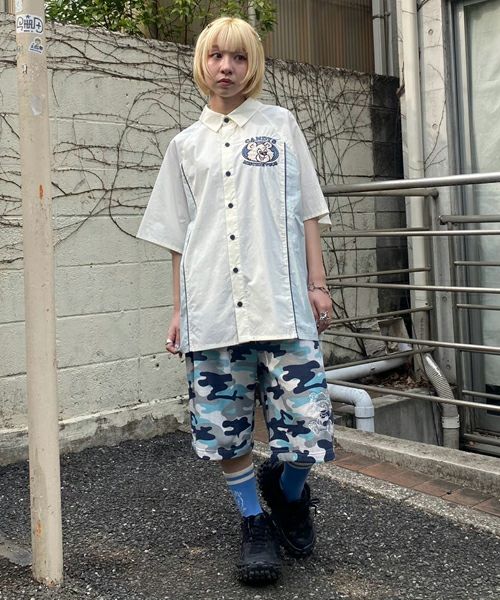 キャンディストリッパー　COMBINED WIDE EASY PANTS CAMOUFLAGE WIDE HALF PANTS | Candy Stripper（キャンディ