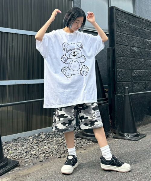 CAMOUFLAGE WIDE HALF PANTS | Candy Stripper（キャンディ
