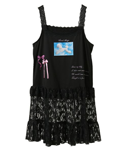 COTTON LACE PATCHWORK DOCKING ONE PIECE