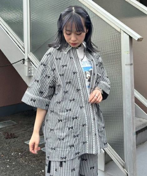 RIBBON STRIPE SHIRT