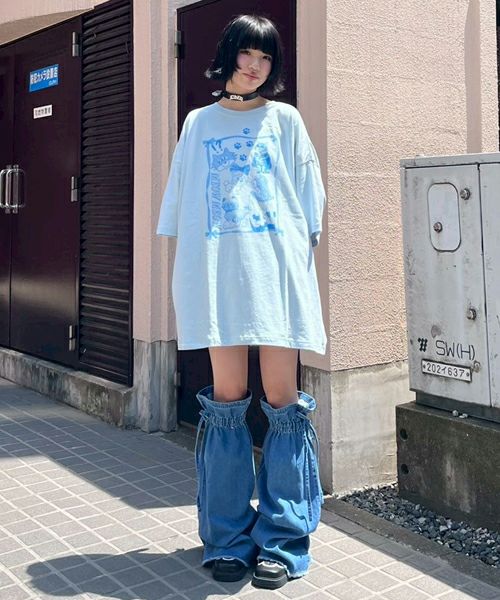 MEOW MEOW CLUB BIG BIG TEE | Candy Stripper（キャンディ