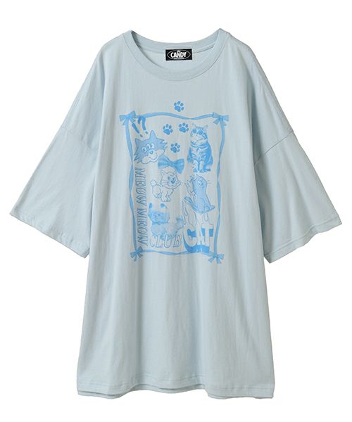 tシャツ MEOW MEOW CLUB BIG BIG Tシャツ レディース メンズ MEOW MEOW CLUB BIG BIG TEE | Candy Stripper（キャンディ