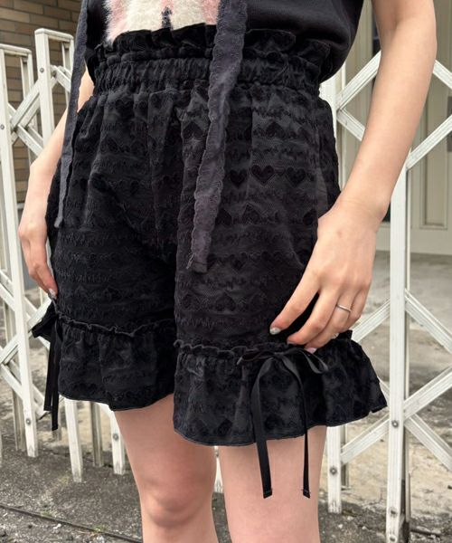CANDY STRIPPER ブラックフリルショートパンツ Fサイズ LOVE ME FRILL SHORTS | Candy Stripper（キャンディ