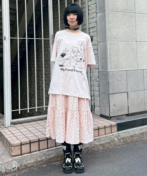 RIBBON TIERED CAMI ONE-PICE | Candy Stripper（キャンディ