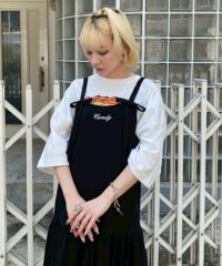 RIBBON TIERED CAMI ONE-PICE | Candy Stripper（キャンディ