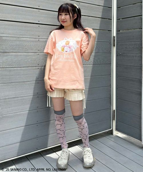 MARRONCREAM】CETTE JOLIE FILLE TEE | Candy Stripper（キャンディ