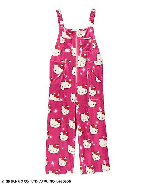 HELLO KITTY】KILA KILA VELOUR SALOPETTE | Candy Stripper