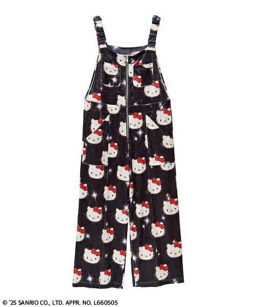 HELLO KITTY】KILA KILA VELOUR SALOPETTE | Candy Stripper