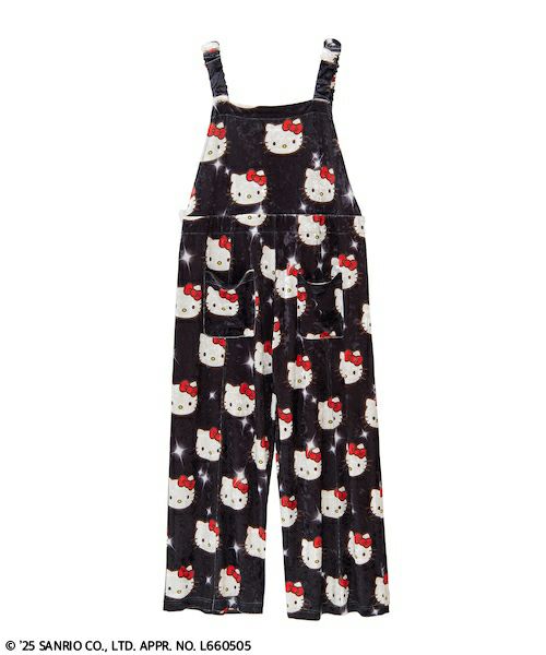 HELLO KITTY】KILA KILA VELOUR SALOPETTE | Candy Stripper