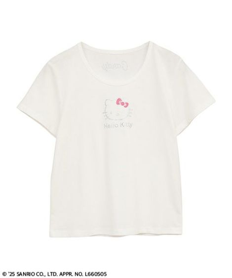 【HELLO KITTY】<br>RHINE STONE BABY TEE