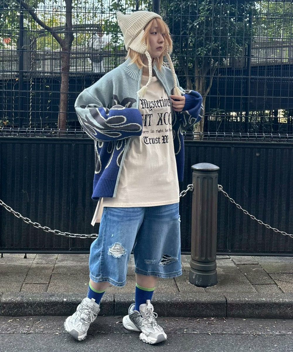 FIRE PATTERN KNIT JUMPER | Candy Stripper（キャンディ ストリッパー