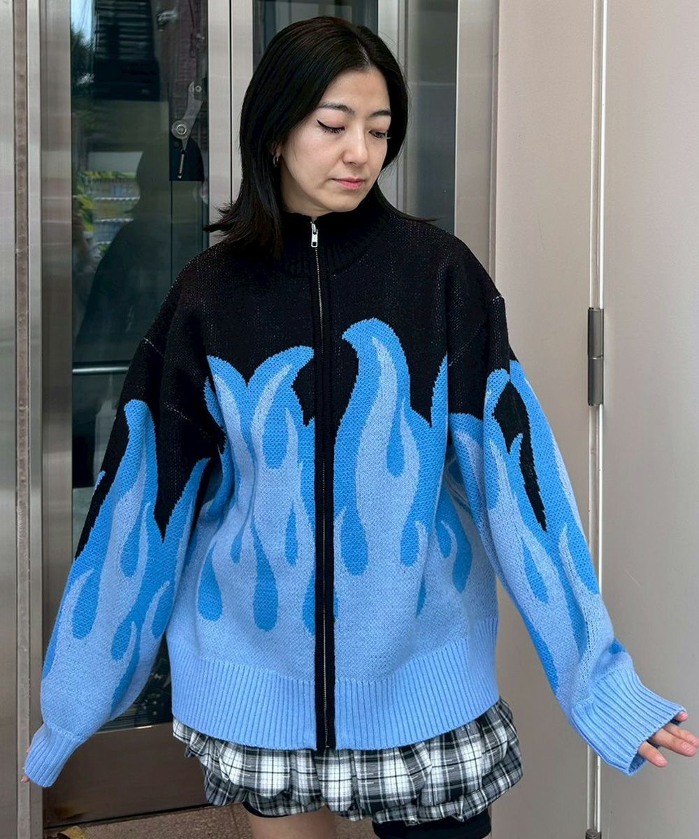 FIRE PATTERN KNIT JUMPER | Candy Stripper（キャンディ ストリッパー