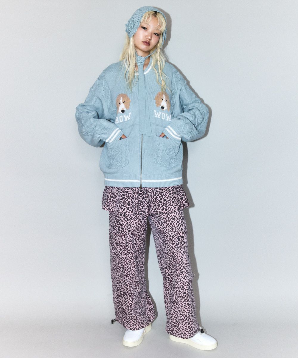 TWIN DOGS KNIT JUMPER | Candy Stripper（キャンディ ストリッパー