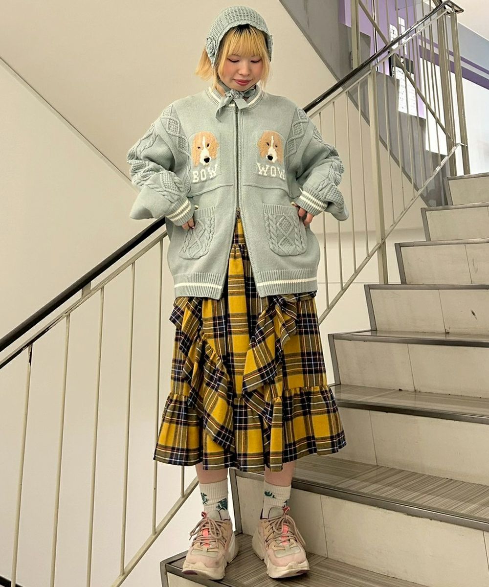 TWIN DOGS KNIT JUMPER | Candy Stripper（キャンディ ストリッパー