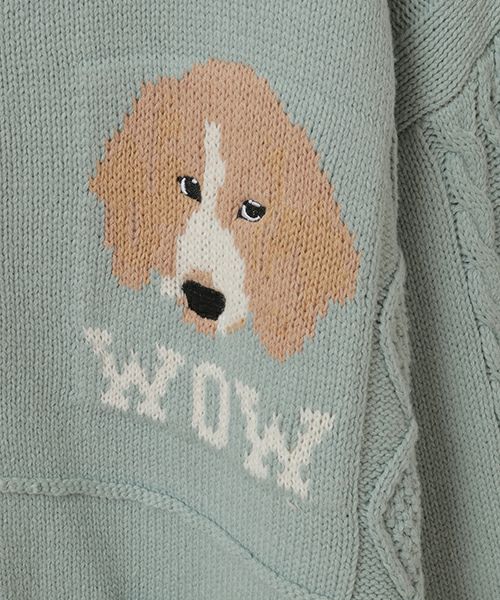 TWIN DOGS KNIT JUMPER | Candy Stripper（キャンディ ストリッパー