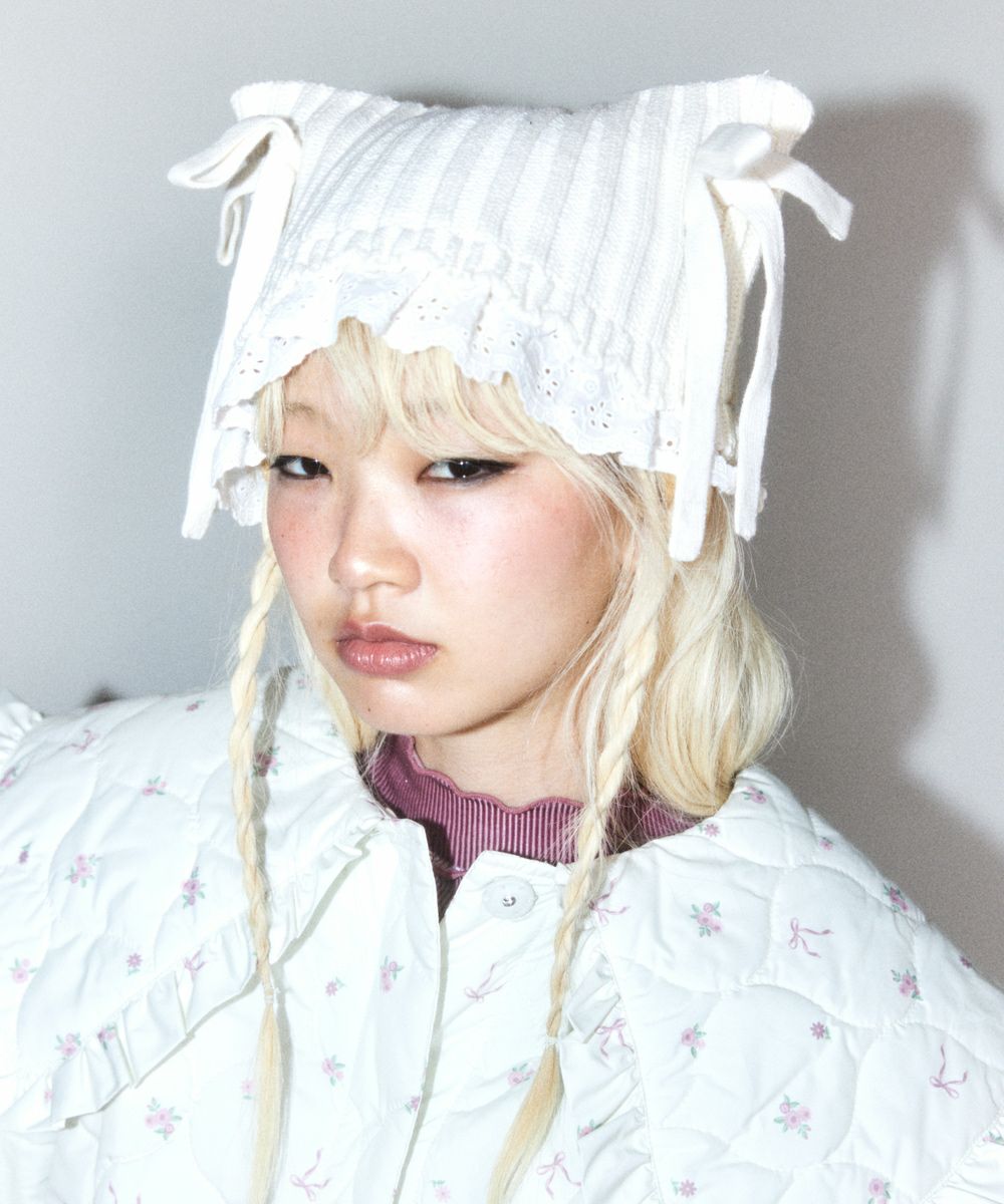 BABY RIBBON BEANIE | Candy Stripper（キャンディ ストリッパー