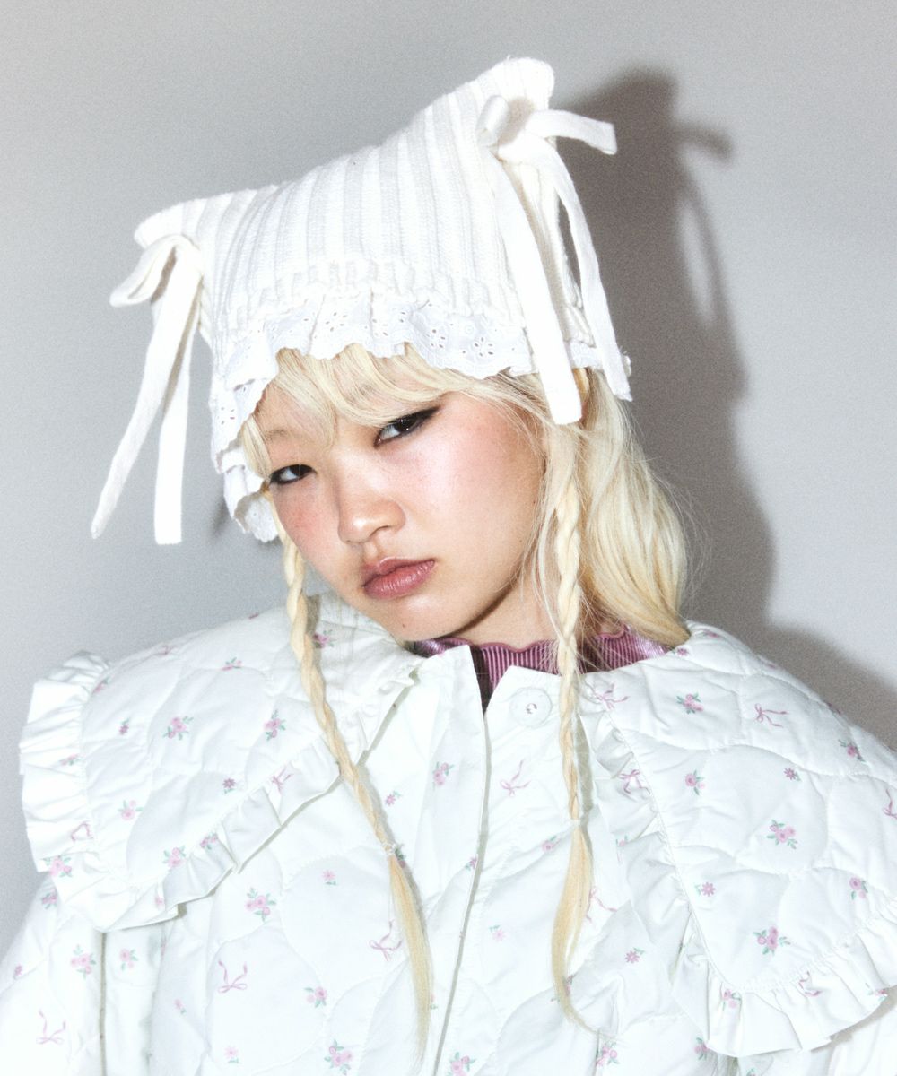 BABY RIBBON BEANIE | Candy Stripper（キャンディ ストリッパー