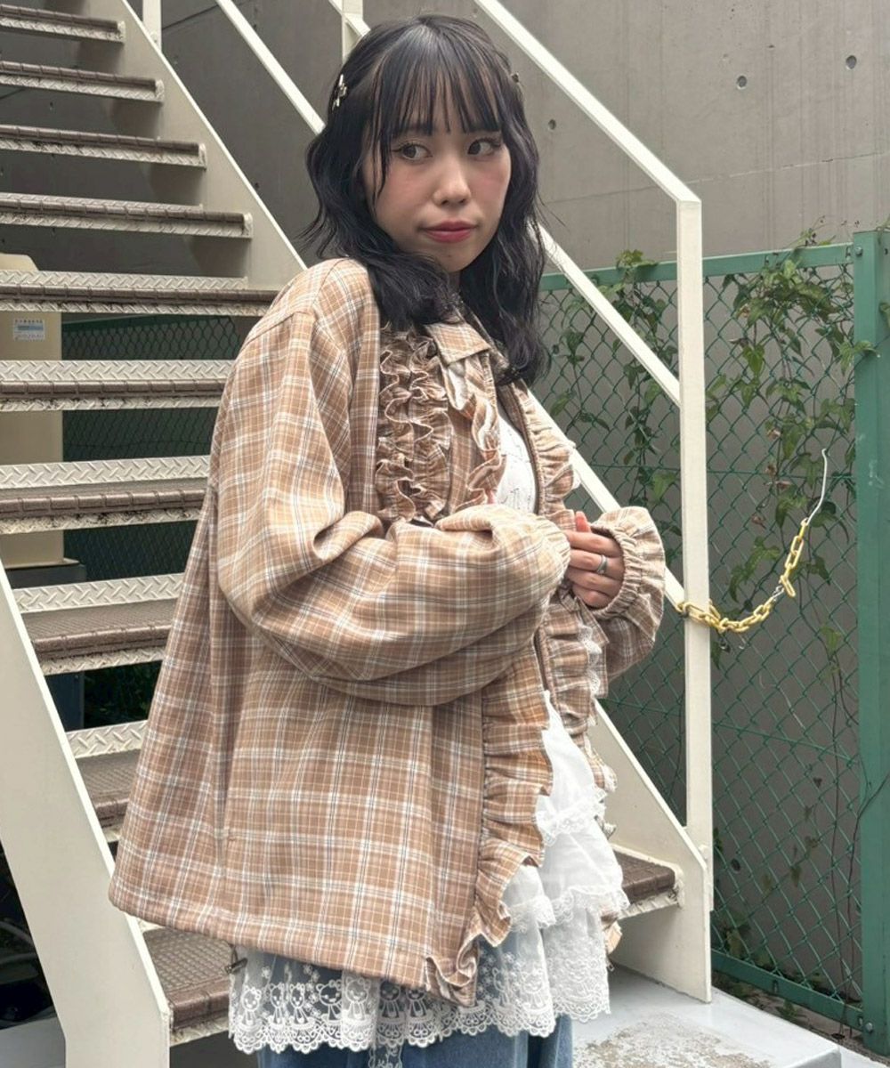 CHECK FRILL JACKET | Candy Stripper（キャンディ ストリッパー